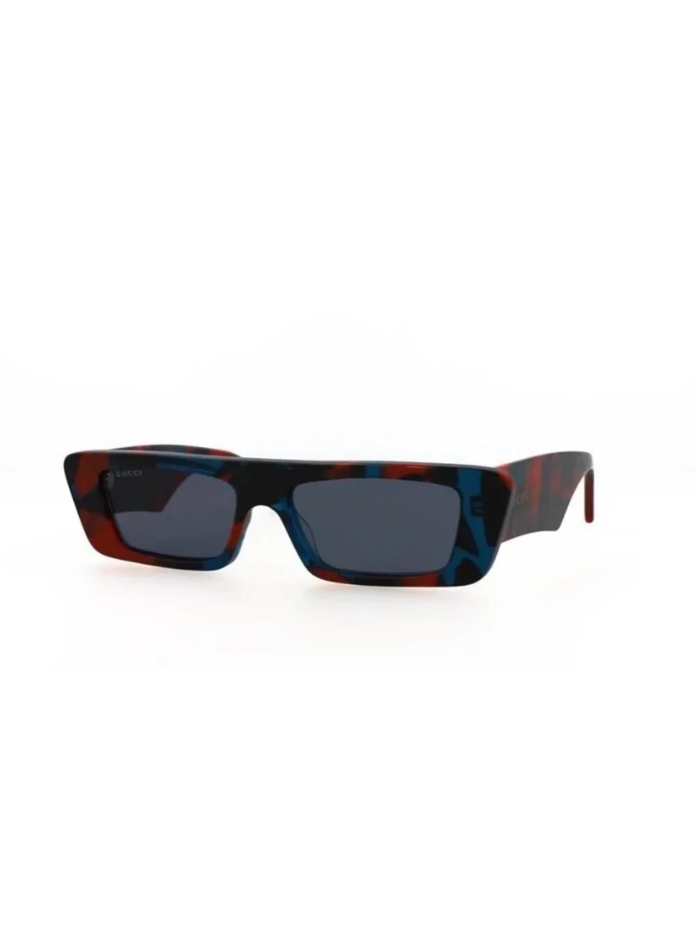 New Gucci Mens Square/Rectangle Havana Havana Blue Fashion Designer Sunglasses
